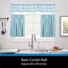  2 Pack  Metal Wrap Around Adjustable Curtain Rod  48-86  Adjustable Length