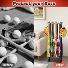 Baseball Bat Holder Stand  Free Standing Bat Rack For 8 Bats   5 Balls  No Drill
