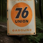 Vintage Union 76 Porcelain Sign Esso Mobil 1 Castrol Station Pump Plate Gas Oil