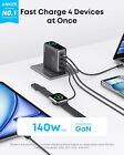 Anker 140w Usb-c Charger 4-port Laptop Advanced Gan Power Adapter For Mac iphone