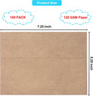 100 Pack 5x7 Envelopes For Invitations  Brown Kraft Envelopes  Self Seal A7 Enve