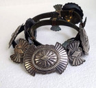 Old Pawn Navajo Silver Old Concho Belt With Butterfly Conchos Estate Fresh