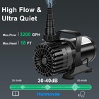Pond Pump  3200 Gph   18ft Lift  150w Ultra-quiet Waterfall Pump For Fish Koi   