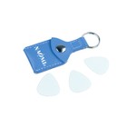 Guitar Picks Set With 3 Picks Leather Holder Ukulele Picks Guitar Pick Holder