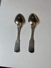  2  H  Erwin Coin Silver Tablespoon  Nice Cond 