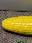Vintage Novelty Corn Cob Corded Telephone Phone Yellow Green Push Button Retro
