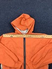 Nike Jacket Youth Large 14-16 Orange Hooded Windbreaker Full Zip Lined Logo