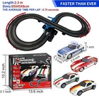 Electric Slot Car Race Track Set W  4 Cars 2 Remotes Lap Counter Age 8 - 12 Boys