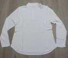 Peter Millar Womens L Large Pullover Lightweight Sun Shirt White 1 4 Zip Polo