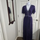 Purple Lacey Maxi Dress 2xl Festival Fairy Boho Gypsy Shear Cottagecore Feminine