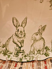 Potter s Studio Serving Platter Ceramic Rabbits Bunny Easter Floral Scalloped