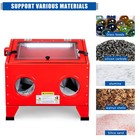 25 Gallons Bench Sandblast Cabinet Air Sand Blaster W gun Steel 40-80psi