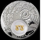 2013 Belarus Large Goldplated Silver W inside Capsule 20 R  Libra sun moon