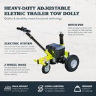 Tow Tuff Tmd-35etd8 Adjustable 3500 Lbs Capacity Electric Trailer Dolly  Green
