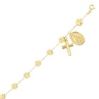 Italian 14k Yellow Gold Cross Miraculous Medal Charm Rosary Bracelet 7 25  4 6gr