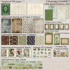 Vintage Scrapbooking Supplies Kit  185pcs Junk Journal Scrapbook Paper   Sticker
