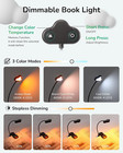 Book Light For Reading  Portable Clip-on Lamp  3 Color Modes   Stepless Dimmable