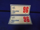 1996 Indy 500 Yellow Lot Parking Pass 8 x4 