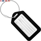 10x Black Luggage Tags For Suitcases Travel Bag Tag Suitcase Baggage Name Label