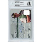 Terry Steinbach Auto 1995 Studio  113 Oakland A s Signed Card Beckett Bas Slab