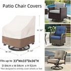 Hbn 2pcs Patio Chair Covers  Waterproof Patio Furniture Covers  33    X 33    X 36   