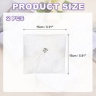 6x6 Inch Wedding Ring Pillow  2pcs Ring Bearer Pillows Square Bow  White