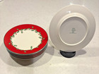 Set Of 6 Lenox Holiday Dimension Red 8  Salad dessert   Accent Plates