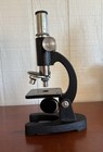 Vintage Marbo Microscope 100x 200x 300x With Wooden Storage Box
