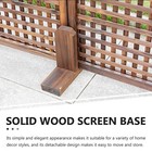 Solid Wood Screen Base For Room Divider Panel Wooden Partition Stand Support    