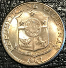 Dual Toning Bu 1967 Philippines 25 Sentimos Coin-apr084