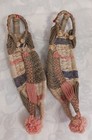 Antique Korean Ceremonial Footwear Mit uri Hemp Textile Joseon Era Jipsin 2 Pair