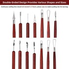 18pcs Clay Sculpting Tools  Basic Clay Pottery Carving Tool Kit With Wooden Hand