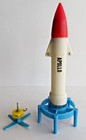 Apollo Rocket Moon Trek Motorized Flying Rocket Vintage Space Toy Hong Kong Box
