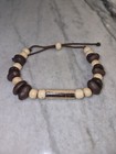 Natural Coffee Beans And Wood Bracelets