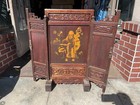 Antique Asian Screen With Gilt Decoration