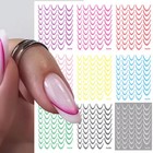 3d Gradient French Line Nail Stickers Design French Romance Gradient Line Nail 