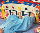 Vintage Fisher Price Kick   Play Piano Crib Floor Toy Music Sounds Lights 1998