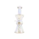 6  Holographic Hour Glass Bong Color Changing Tobacco Water Pipe  14mm Bowl