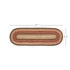 Vhc Brands Ginger Spice Jute Stair Tread Oval Latex 8 5x27  Set Of 15