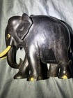 Hand Carved Ebony Wood Elephant Set