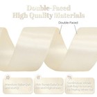 Cream Double Faced Satin Ribbon 2 Inch X 25 Yards Gift Wrapping Crafts Bows