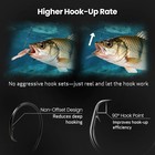 Fishing Circle Hooks 3x Strong Barbed High Carbon Steel 100pcs For Catfish Bass