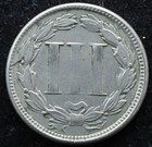 Kappyscoins Gh661 1865 Three Cent Cn Nickel Nice Ef Xf Civil War Date   Used