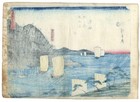 1850 s Hiroshige Antique Tsutaya Original Lifetime Woodblock Print -maisaka