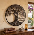 Personalized Tree Of Life Metal Wall Art Family Name Sign Anniversary Gift