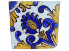 Antique Portuguese Tile Azulejo 17thc Baroque Tile Tin Glazed Pottery Cob Corn