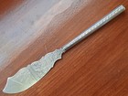 Sterling Joseph Seymour   Sons Co  Solid Hexagonal Handle Engraved Butter Knife
