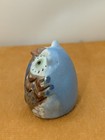Vintage Owl Ceramic Figurine With Brown Glaze 2 t X 1 2 w