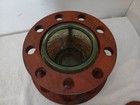 Vintage 9 Pipe Wood Holder Stand W   Green Glass Tobacco Humidor  