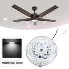 18w Ceiling Fan Light Kit Replacement Dimmable 6000k 1800lm Ac120v White New